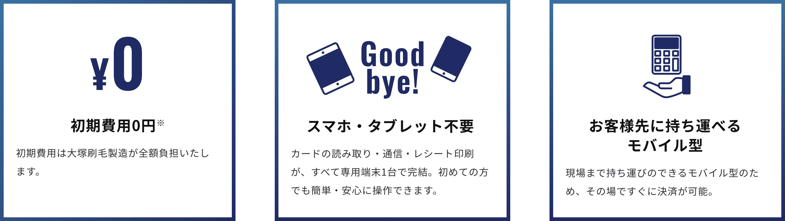 初期費用0円 スマホ・タブレット不要　お客様先に持ち運べるモバイル型